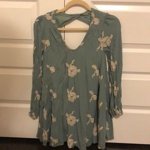 Free people flowy embroidery dress.
